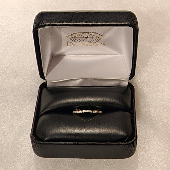 White Gold Diamond Wedding Band - Picture 1 of 8